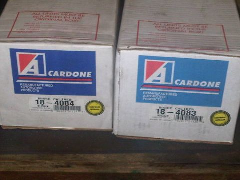 1978 Ford Bronco - Boxes of remanufactured brake calipers from A1 Cardone are shown, with part numbers 18-4084 and 18-4083 visible.