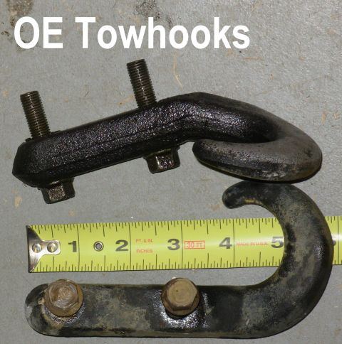 1983 Ford Bronco - Original Equipment Angled Recovery Hooks (cast iron) probably from an Isuzu Rodeo 4WD