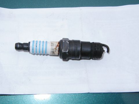 1996 Mercury Sable - One of the original 100,000 mile spark plugs. The gap is around 95 mils!