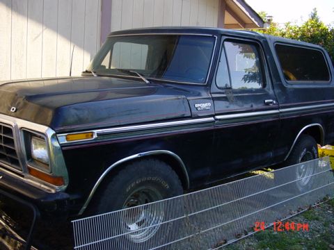 1979 Ford Bronco - Todds GF dosent know that it is missing parts, so this is pretty good camo
