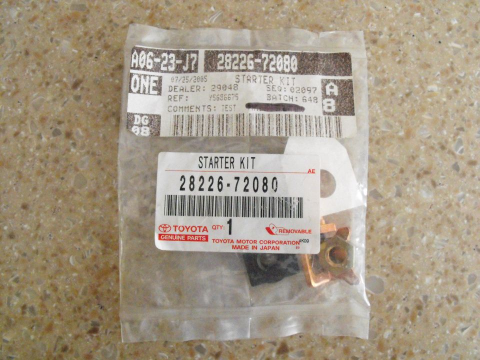 Toyota starter kit with part number 28226-72080