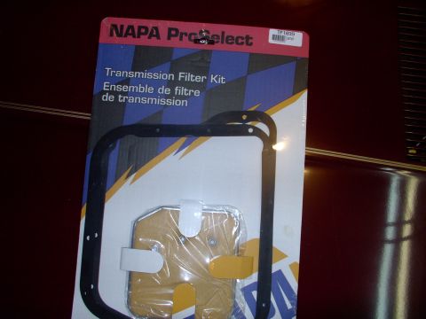 1982 Chrysler New Yorker - NAPA ProSelect Transmission Filter Kit packaging, showing the gasket and filter.