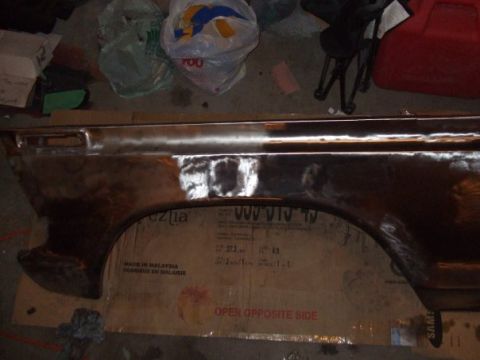1979 Ford Bronco - A single car fender, showing signs of rust and repair, is the focus of this image.