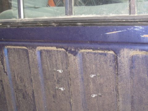 1995 Ford F-150 - These rubber plugs are for the cab resonance weight. I haven't found any pattern to which trucks got them, but I know they were used as ear…