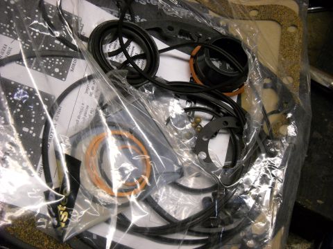 1993 Ford C-150 (Centurion Conversions) - A sealed kit contains multiple rubber and cork gaskets, likely for an engine or transmission rebuild.
