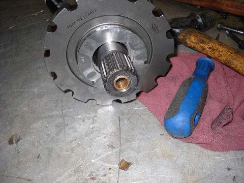 1993 Ford C-150 (Centurion Conversions) - Transmission part with visible part number FOTP-7629-AAO, likely from an E4OD rebuild.