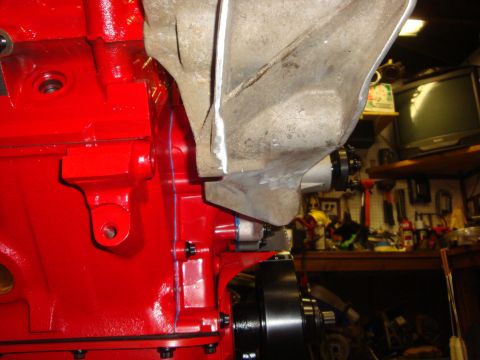 1989 Ford Bronco - Close-up view of an engine block and transmission housing assembly, likely in a workshop setting.