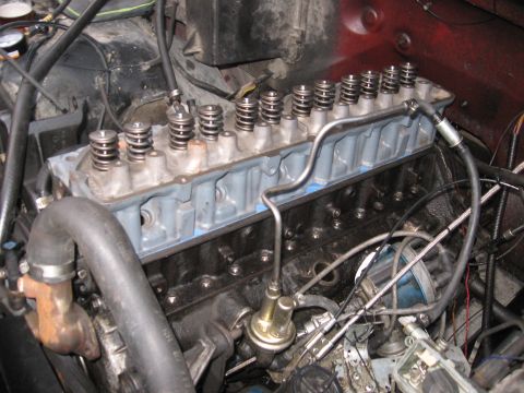 1981 Ford Bronco - The engine's cylinder head is shown with multiple valve springs and associated components.