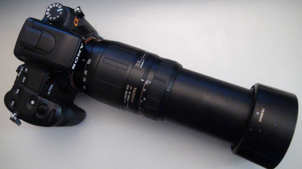 Sony Alpha 700 camera with Tamron 70-300mm lens
