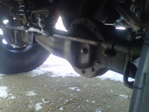1994 Ford F-150 - Underside view of the rear axle differential on a 1994 Ford F-150 pickup truck.
