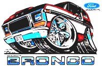 1995 Ford Bronco - This is a stylized drawing of a Ford Bronco, not a photograph of a specific model year.