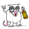 1995 Ford Bronco - This cartoon rat appears to be intoxicated and holding a bottle of beer.