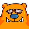 1995 Ford Bronco - A cartoon bear with a tired expression is depicted in this image.