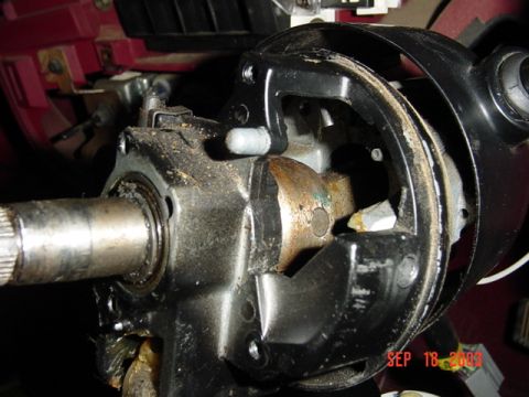 1989 Ford Bronco - Close-up view of a vehicle's steering column interior, with a date stamp visible in the lower right corner.
