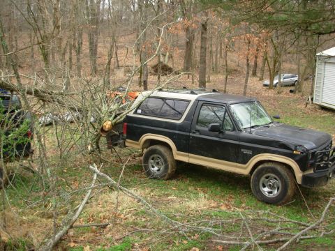 1983 Ford Bronco - A few tornados blew through Thur night, and this was the result.