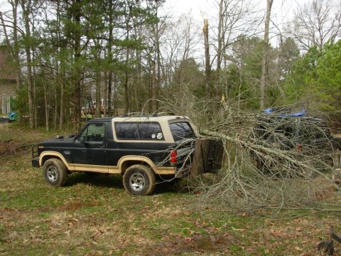 1983 Ford Bronco - A few tornados blew through Thur night, and this was the result.