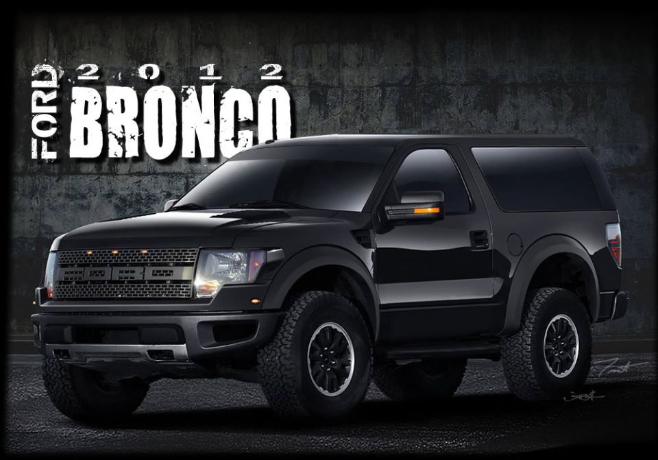 Black two-door SUV, 3/4 front view, with Raptor-style grille and off-road tires