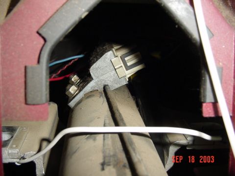 1989 Ford Bronco - This photo shows the wiring and electrical components around a vehicle's ignition system, dated September 18, 2003.