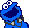 1995 Ford Taurus - A pixelated rendition of a popular blue monster character is displayed.