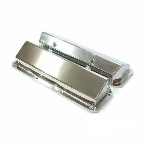 1972 Ford Ranchero - Pair of polished chrome valve covers, likely aftermarket, shown against a white background.