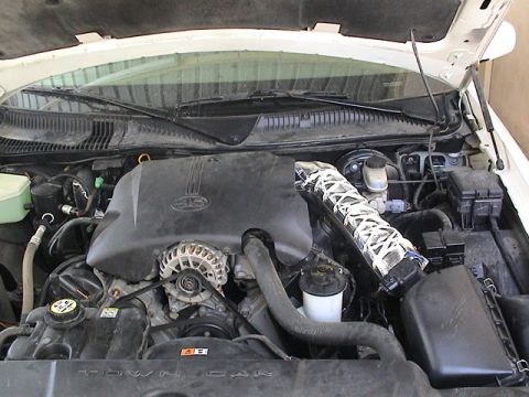 2002 Lincoln Town Car - the two layer of the heat shield are installed