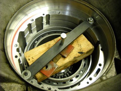 1993 Ford C-150 (Centurion Conversions) - Tool used to hold open a transmission drum during rebuild.