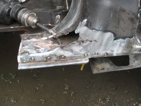 1983 Ford Bronco - Here you see some rot in the A-post. It has been there since I originally bought this truck and I have been able to keep it from progressin…