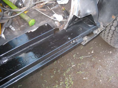 1983 Ford Bronco - Now attaching the rocker panel to the still open A-post. since the front of the rocker panels at the A-post is in good shape, I decided to…