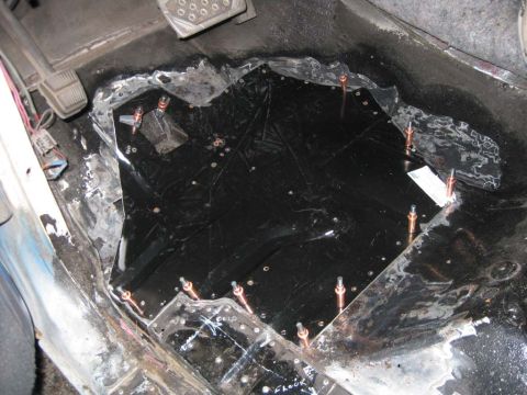 1983 Ford Bronco - Here you see it being temporarily held in place while I predrill all the holes for blind rivits. It is eventually held in place using struc…