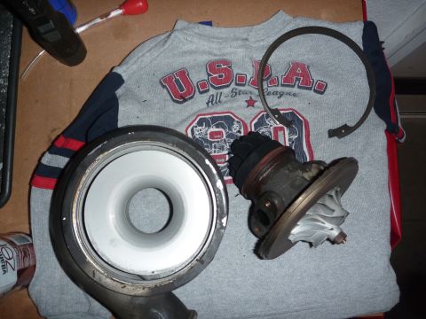 1997 Dodge 2500 - Turbocharger components are laid out on a t-shirt with 'U.S.P.A. All-Star League' text.