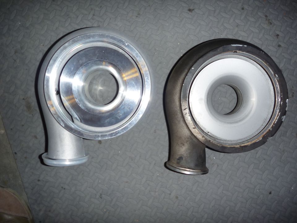 Hybrid and stock back side compressor comparison