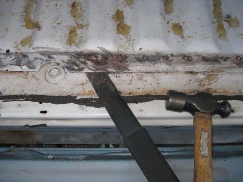 1983 Ford Bronco - After using a weld cutting bit there is often just a little piece that was missed. This is the tool to take care of that problem. It is a h…