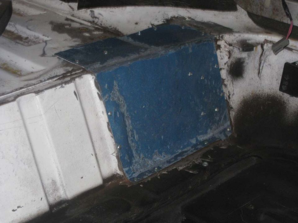 Just a picture of the other side.  The moral of this story is, "When doing a "RUST BUST" check all seams and get rid of it.  I used a rust reformer for several years and it held it at bay for a while,  but you never get rid of it.  Just like "Chuckie", one day when you are not expecting it, you will hear that music and the fear wrenching , " I'm Back!!!! !".