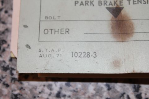 1985 Ford Bronco - This document shows 'AUG. 71' and the number '10228-3', indicating it is not from 1985.
