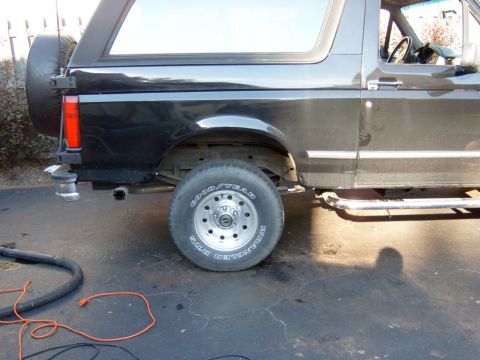 1995 Ford Bronco - Here’s a picture with the tire back on, I was surprised at the amount of lift it gave me