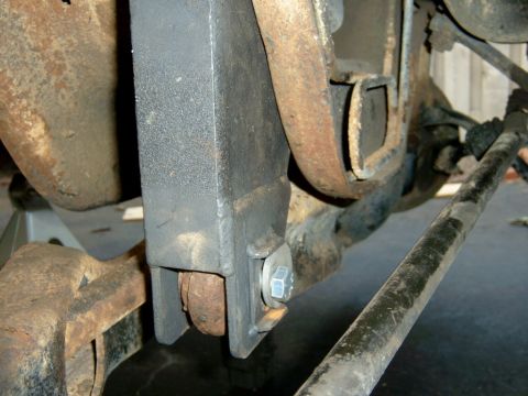 1995 Ford Bronco - This is the passenger’s side pivot arm bracket, it was fairly easy, unbolt the 4 bolts that hold the old one on, and bolt this one up in it…