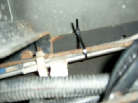 1995 Ford Bronco - The driver’s side radius arm bracket was not as easy as the passenger side, because the fuel lines, parking brake wire, and 2 wire looms of…
