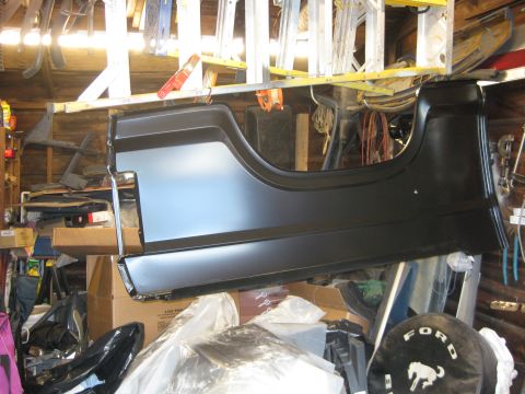 1983 Ford Bronco - Hanging in the shed ready for undercoat on the inside and primer on the outside. I did the same process on the inside of the new 1/4 panel…