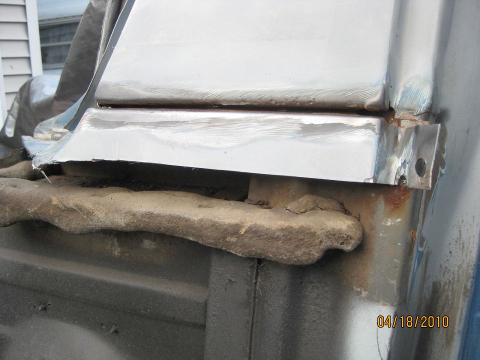 I used a pry bar to stretch open the seam.