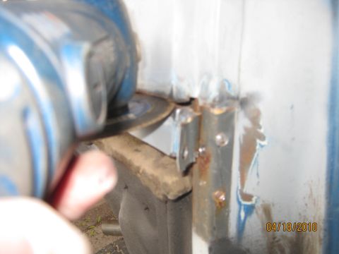 1983 Ford Bronco - And then carefully cut the welds with a cut off wheel using my angle grinder. By the way that wheel will cut you if you are not careful. I'…