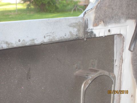1983 Ford Bronco - Structural epoxy along the entire contact surface held in place using blind rivets. The epoxy has glass beads in it to give a consistent th…