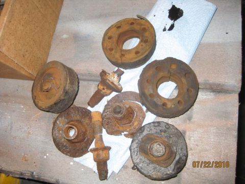 1983 Ford Bronco - Old mounting hardware, completely rust welded. Had to cut them with a reciprocating saw. No amount of PB Blaster would have made it possibl…