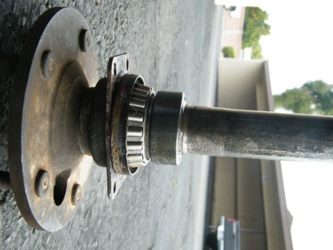 1982 Ford Bronco - This image shows a close-up of a vehicle's axle and hub assembly, including the bearing.