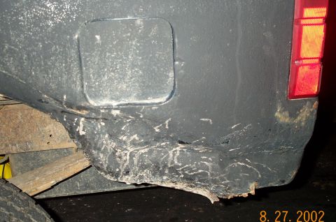 1986 Ford Bronco - Wheel came off and did this.
