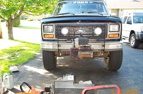 1986 Ford Bronco - This winch cradle and front receiver are for sale $75.00. Very heavy, Email for specs.