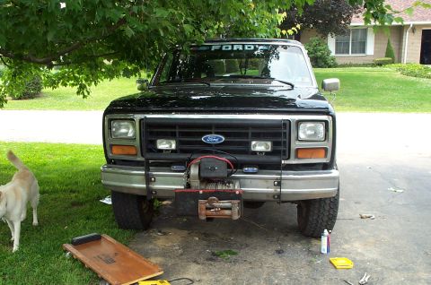 1986 Ford Bronco - This winch cradle and front receiver are for sale $75.00. Very heavy, Email for specs.