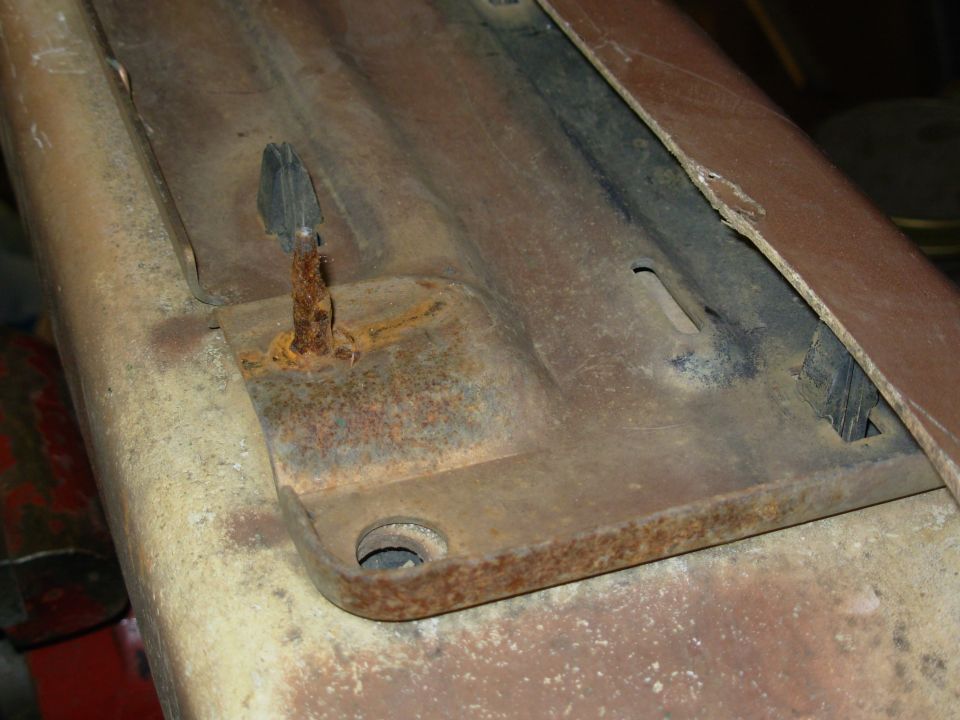 In addition to the bracket tubing rusting out, the step mounting studs often rust off.  This may not be noticeable if the brackets are still solid because the steps will remain fairly tight even when these studs are gone.

The tread pad (F2TZ16490A) is attached like the front bumper strips & rear bumper pads.