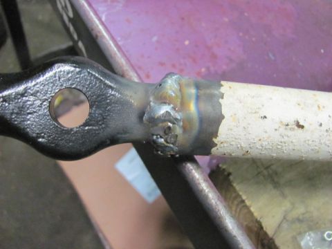 1989 Ford Bronco - This photo shows a close-up of a welded metal part, not a 1989 Ford Bronco.