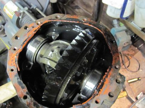 1989 Ford Bronco - Close-up of differential gears inside a housing, showing internal components.