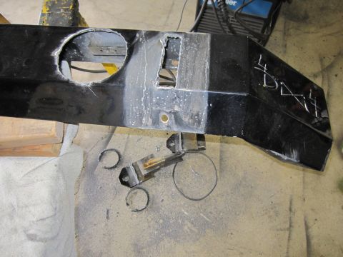 2008 Jeep Wrangler - A black bumper with custom cutouts and "4x4" markings is shown, with various metal pieces scattered around it.
